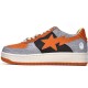 Bathing Ape Bape Sta Low Grey Orange W/M Sports Shoes