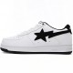 Bathing Ape Bape Sta Low White And Black Tick W/M Sports Shoes