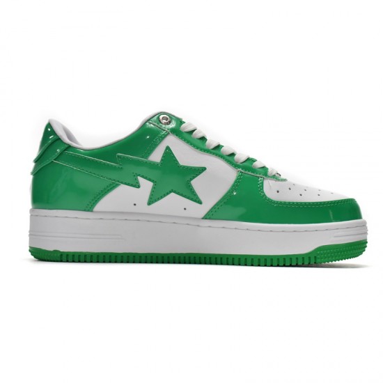 Bathing Ape Bape Sta Low White Green W/M Sports Shoes