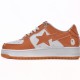 Bathing Ape Bape Sta Low White Orange W/M Sports Shoes