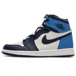 Air Jordan 1 Retro High OG "Obsidian" University Blue White 555088-140