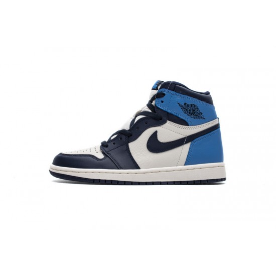 Air Jordan 1 Retro High OG "Obsidian" University Blue White 555088-140