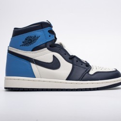 Air Jordan 1 Retro High OG "Obsidian" University Blue White 555088-140
