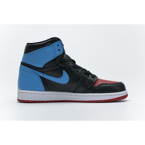 New Air Jordan 1 High "UNC To Chicago" Blue Black Red CD0461-046 36-47 Shoes