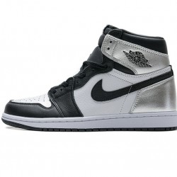 Air Jordan 1 High "Silver Toe" Black Silver CD0461-001