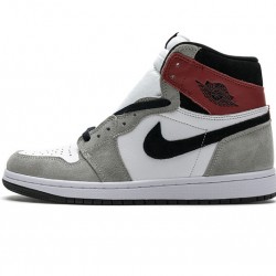 Air Jordan 1 High "Smoke Grey Red" Grey White Red 555088-126