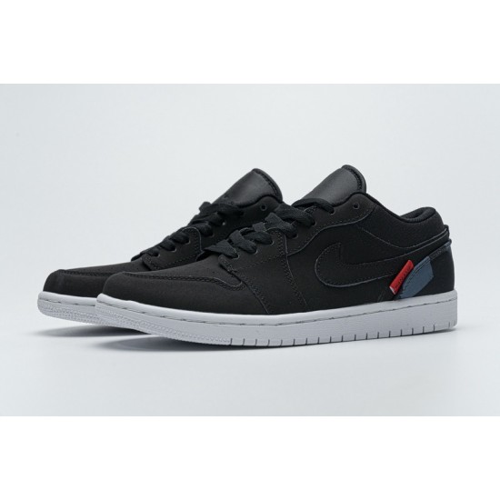 Discount Air Jordan 1 Low BG "PSG" Black Blue Red CN1077-001 40-45 Shoes