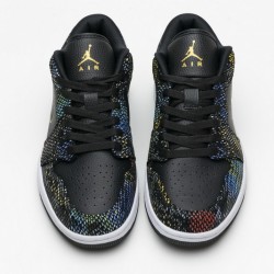 Air Jordan 1 Low "Multicolor Snakeskin" BHM Black Yellow CW5580-001