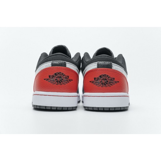 Hot Air Jordan 1 Low "Brushstroke Swoosh" Black Red DA4659-001 40-46 Shoes