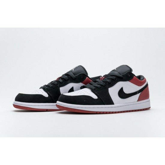 Air Jordan 1 Low Black Toe Black White Red 553558-116