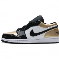 Air Jordan 1 Low "Gold Toe" Black White Gold CQ9447-700