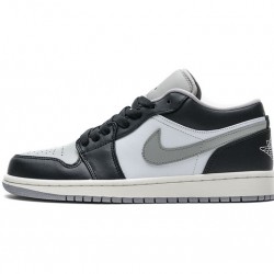 Air Jordan 1 Low "Light Smoke Grey" Black Grey 553558-039