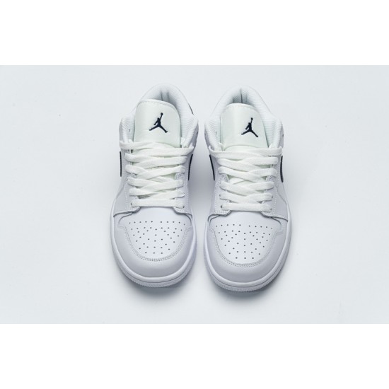 Cheap Air Jordan 1 Low "White Obsidian" White Blue 553558-114 36-45 Shoes