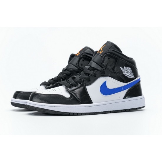 Discount Air Jordan 1 Mid "Astronomy Blue" Black Blue White 554724-084 36-46 Shoes