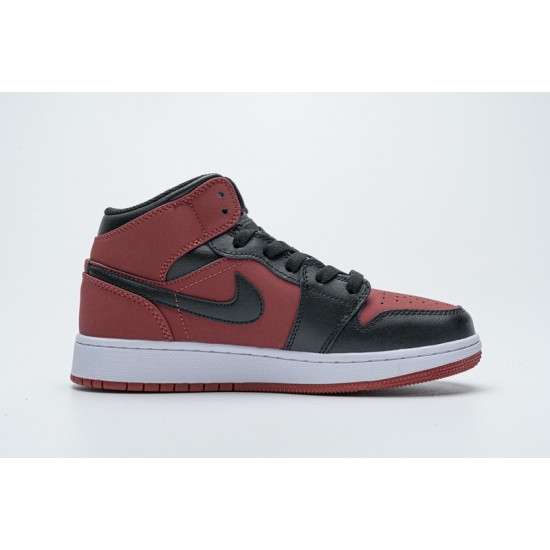 Hot Air Jordan 1 Mid "Banned Gym Red" Red Black 554725-610 36-46 Shoes