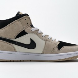 Air Jordan 1 Mid "Barely Orange" Pink Black White BQ6472-800