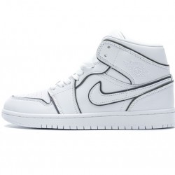 Air Jordan 1 Mid "Iridescent Outline" White Black CK6587-100 36-46