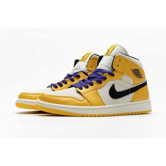 Air Jordan 1 Mid "Lakers" Yellow Purple 852542-700