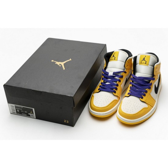 Air Jordan 1 Mid "Lakers" Yellow Purple 852542-700