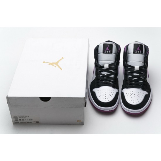 Air Jordan 1 Mid "Magenta" Black Purple BQ6472-005