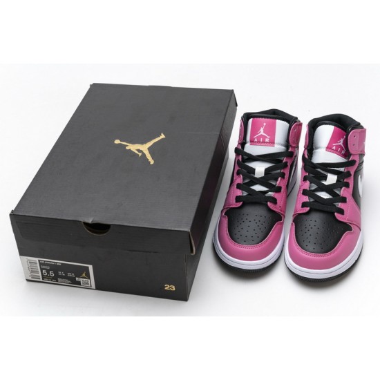 Air Jordan 1 Mid "Pinksicle" Black Pink 555112-002