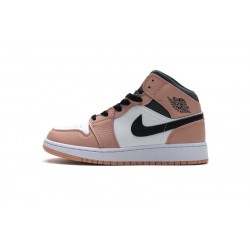 Air Jordan 1 Mid "Pink Quartz" Blakc White Pink 555112-603