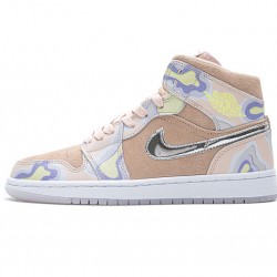 Air Jordan 1 Mid SE "Herspectivr" Pink Silver CW6008-600