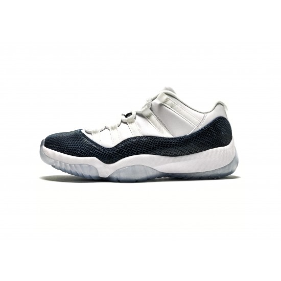 Air Jordan 11 Low "Navy Blue Snakeskin" White Blue CD6846-102