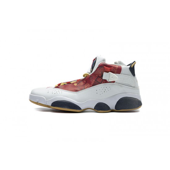 Hot Air Jordan 6 Rings BG "Vasty Red" White Red 322992-163 36-45 Shoes