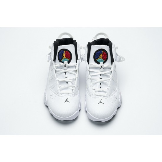 Air Jordan 6 Rings "Paint Splatter" All White 322992-100 36-45