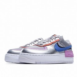 Nike Air Force 1 Shadow "Metallic Silver" Silver Blue Purple CW6030-001