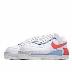 Nike Air Force 1 Shadow "Team Orange Blue" White Blue Red CQ9503-100