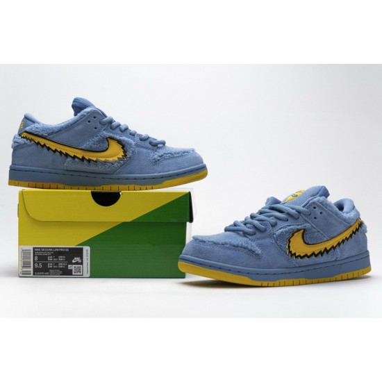 Grateful Dead x Nike SB Dunk Low Pro QS "Blue Bear" Blue Yellow CJ5378-400
