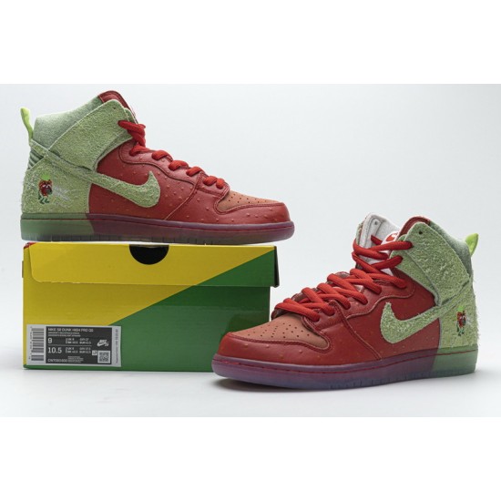 Nike SB Dunk High "Strawberry Cough" Red Green CW7093-600