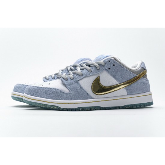 Sean Cliver x Nike SB Dunk Low "Holiday Special" Blue Gold DC9936-100