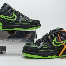 Off-White x Nike Air Rubber Dunk "Green Strike" Black Green CU6015-001