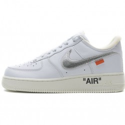 Off-White x Nike Air Force 1 07 Low "Conplex Con" White Silver AO4297-100