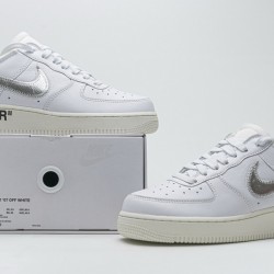 Off-White x Nike Air Force 1 07 Low "Conplex Con" White Silver AO4297-100