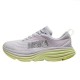 Hoka One One Bondi 8 Grey Yellow Women Men Running Shoes