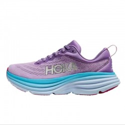 Hoka One One Bondi 8 Purple Blue Grey Women Men Running Shoes
