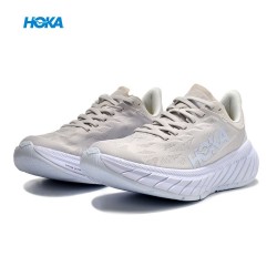 Hoka One One Carbon X2 Beige White Women Men Running Shoes