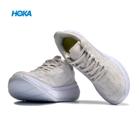 Hoka One One Carbon X2 Beige White Women Men Running Shoes