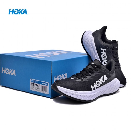 Hoka One One Carbon X2 Black White Women Men Running Shoes