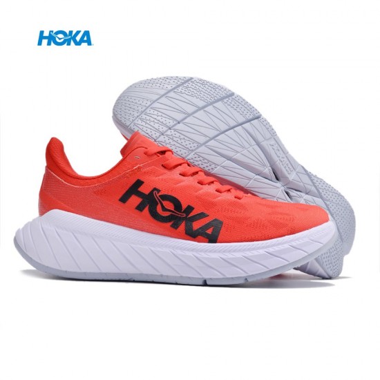 Hoka One One Carbon X2 Red Black Women Men Running Shoes