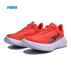 Hoka One One Carbon X2 Red Black Women Men Running Shoes
