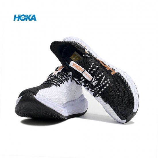 Hoka One One Carbon X3 Black White Gold Women Men Running Shoes