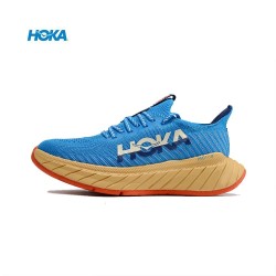 Hoka One One Carbon X3 Blue Brown Yellow Women Men Running Shoes