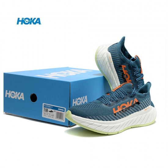 Hoka One One Carbon X3 Deep Blue Black LtGreen Women Men Running Shoes