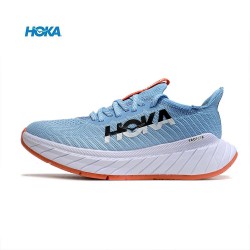 Hoka One One Carbon X3 Ltblue Orange White Women Men Running Shoes