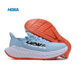 Hoka One One Carbon X3 Ltblue Orange White Women Men Running Shoes